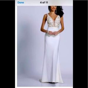White gorgeous formal dress